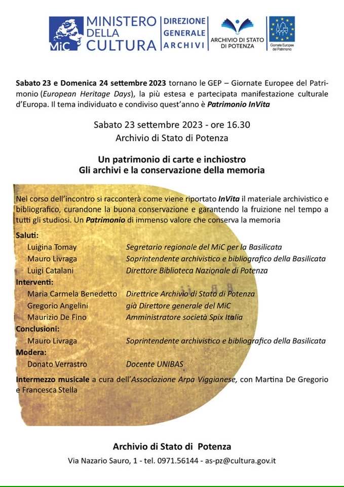 GEP 2023 – Un patrimonio di carte e inchiostro