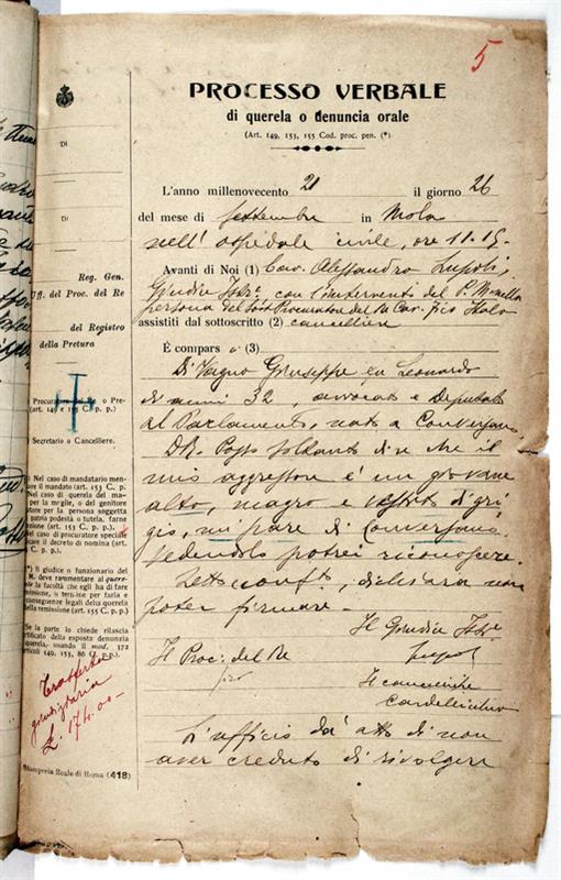 Archivio di Stato di Potenza e Fondazione Giuseppe Di Vagno: firmato un Protocollo d’Intesa per la valorizzazione della memoria storica